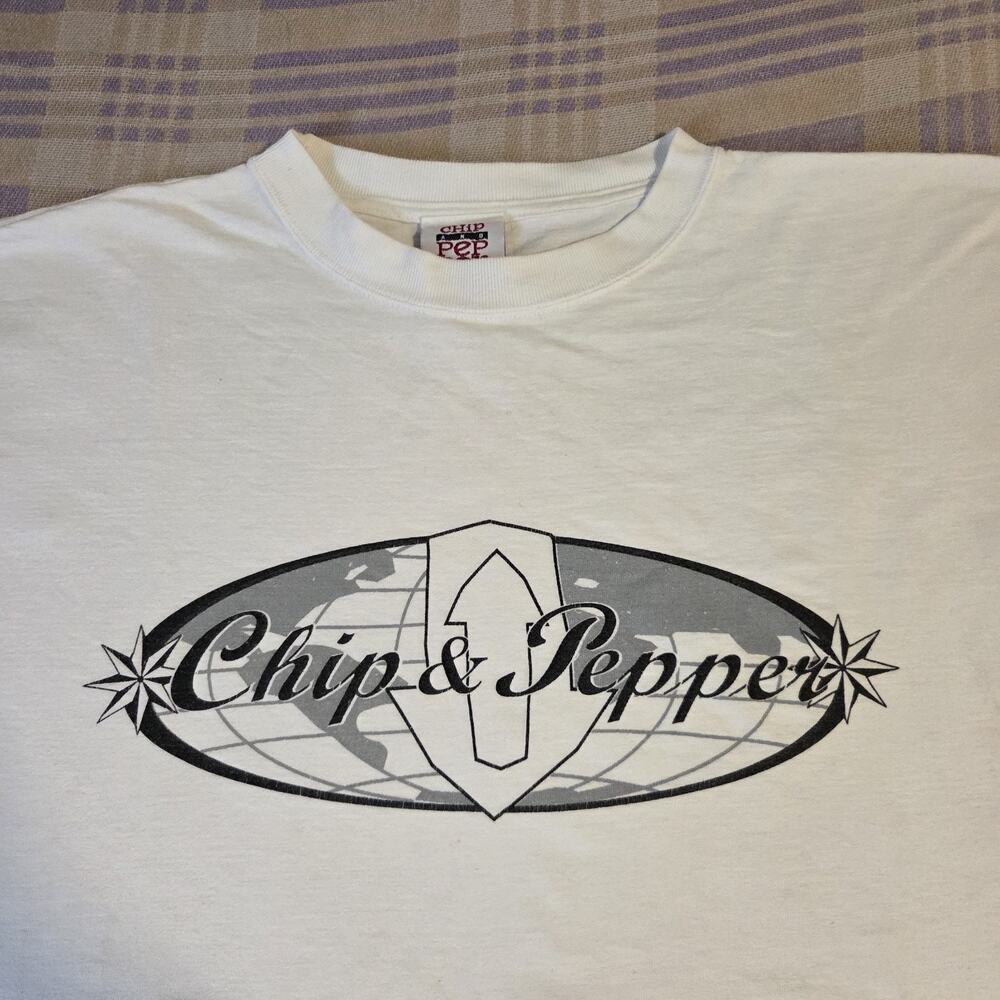 Chip & Pepper Vintage 90s Wetwear Surf Cotton Rare Graphic T Shirt World XL